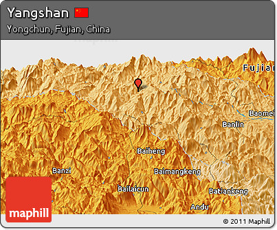 Political Panoramic Map of Yangshan