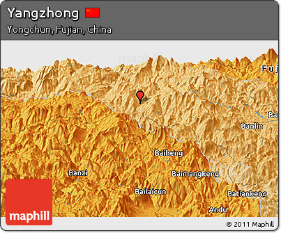 Political Panoramic Map of Yangzhong