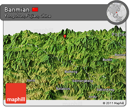 Satellite Panoramic Map of Banmian