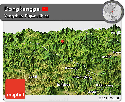 Satellite Panoramic Map of Dongkengge