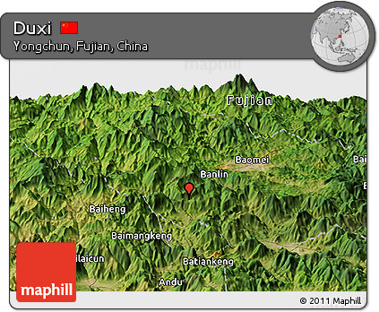 Satellite Panoramic Map of Duxi