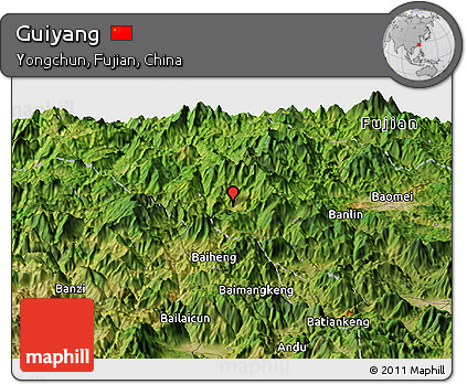 Satellite Panoramic Map of Guiyang