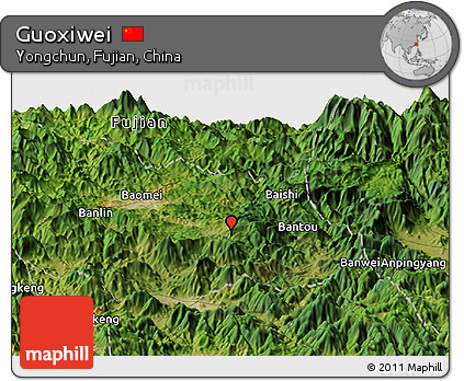 Satellite Panoramic Map of Guoxiwei