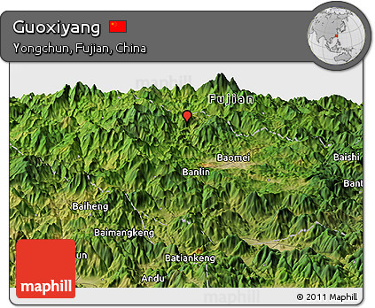 Satellite Panoramic Map of Guoxiyang