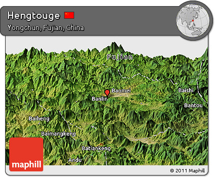 Satellite Panoramic Map of Hengtouge