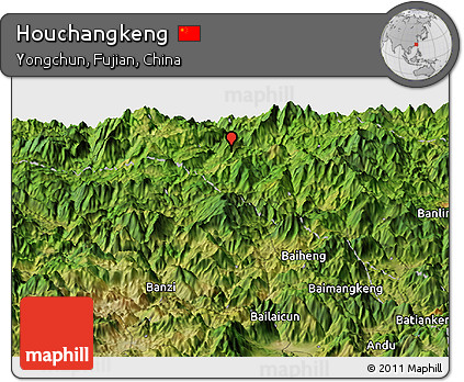Satellite Panoramic Map of Houchangkeng