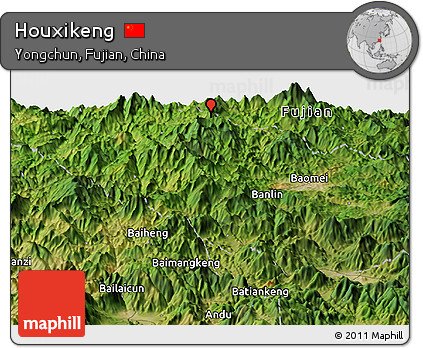 Satellite Panoramic Map of Houxikeng