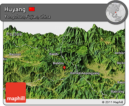 Satellite Panoramic Map of Huyang