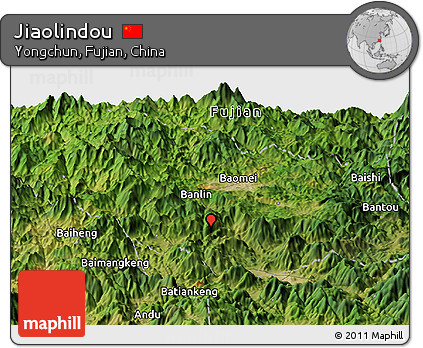 Satellite Panoramic Map of Jiaolindou