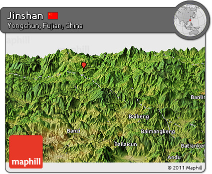 Satellite Panoramic Map of Jinshan