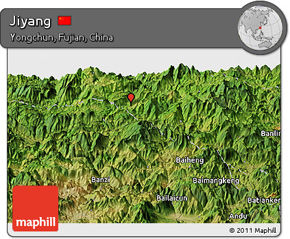 Satellite Panoramic Map of Jiyang
