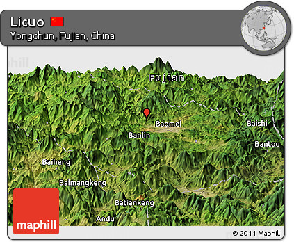 Satellite Panoramic Map of Licuo