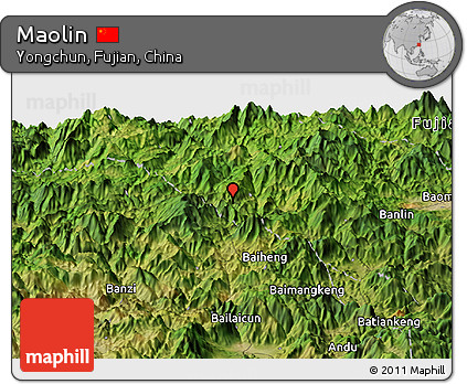Satellite Panoramic Map of Maolin