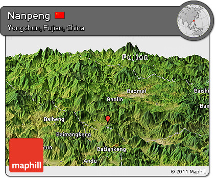 Satellite Panoramic Map of Nanpeng