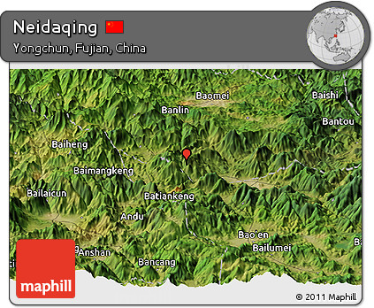 Satellite Panoramic Map of Neidaqing