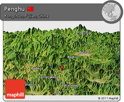 Satellite Panoramic Map of Penghu