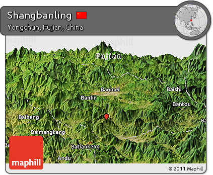 Satellite Panoramic Map of Shangbanling
