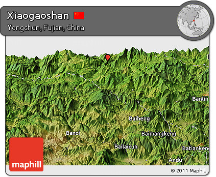 Satellite Panoramic Map of Xiaogaoshan