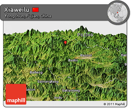 Satellite Panoramic Map of Xiaweilu