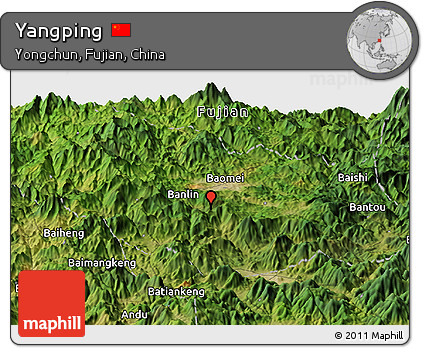 Satellite Panoramic Map of Yangping