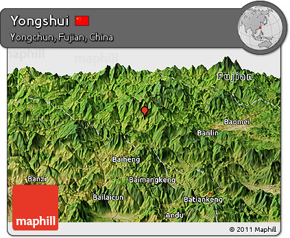 Satellite Panoramic Map of Yongshui
