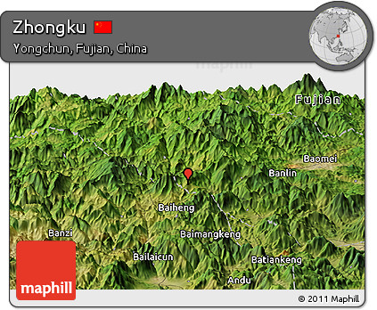Satellite Panoramic Map of Zhongku