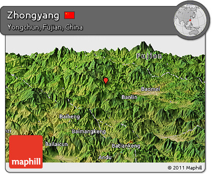 Satellite Panoramic Map of Zhongyang