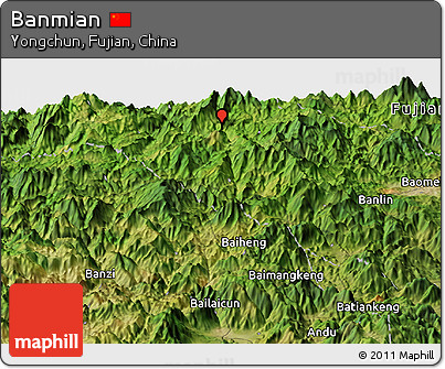 Satellite Panoramic Map of Banmian
