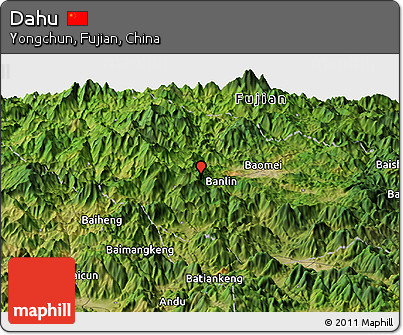 Satellite Panoramic Map of Dahu