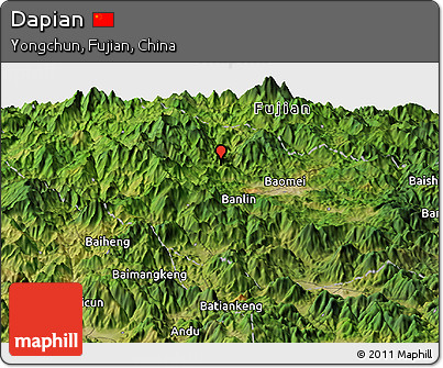 Satellite Panoramic Map of Dapian