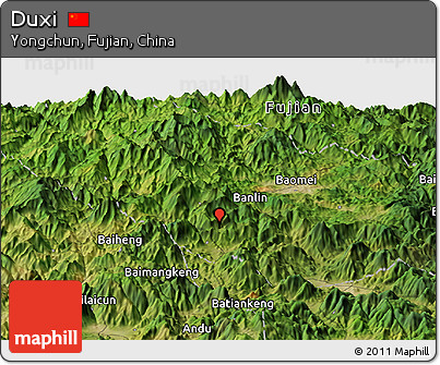Satellite Panoramic Map of Duxi