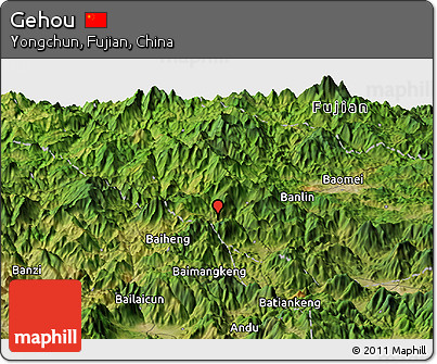 Satellite Panoramic Map of Gehou