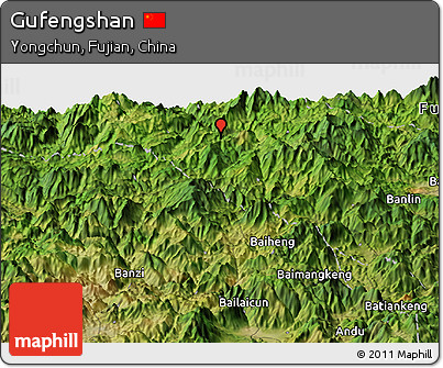 Satellite Panoramic Map of Gufengshan