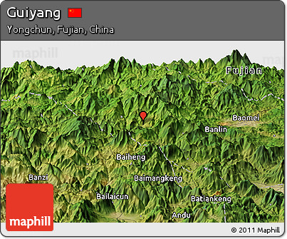 Satellite Panoramic Map of Guiyang