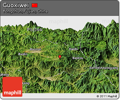 Satellite Panoramic Map of Guoxiwei