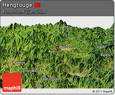 Satellite Panoramic Map of Hengtouge