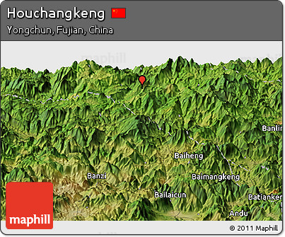Satellite Panoramic Map of Houchangkeng