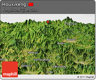Satellite Panoramic Map of Houxikeng