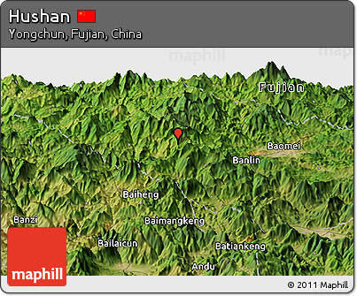 Satellite Panoramic Map of Hushan