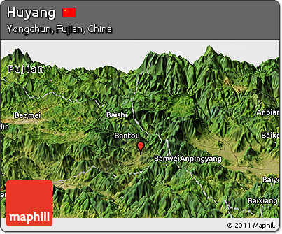 Satellite Panoramic Map of Huyang