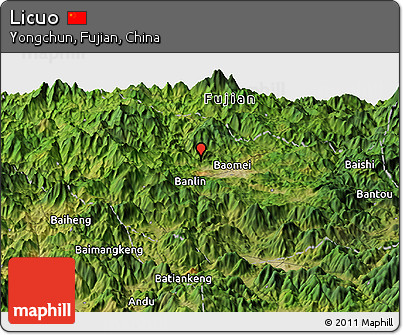 Satellite Panoramic Map of Licuo