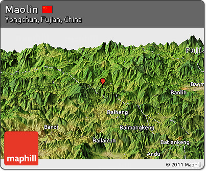 Satellite Panoramic Map of Maolin