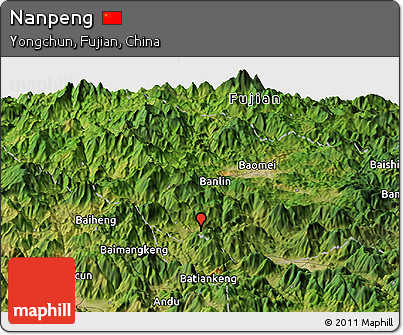 Satellite Panoramic Map of Nanpeng