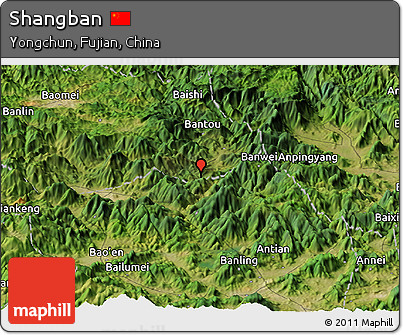Satellite Panoramic Map of Shangban