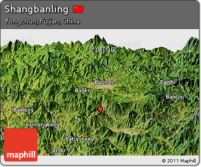 Satellite Panoramic Map of Shangbanling