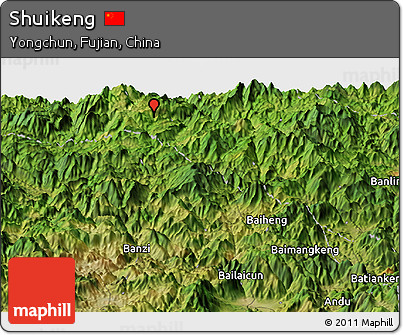 Satellite Panoramic Map of Shuikeng