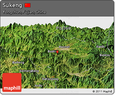 Satellite Panoramic Map of Sukeng
