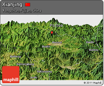 Satellite Panoramic Map of Xianjing