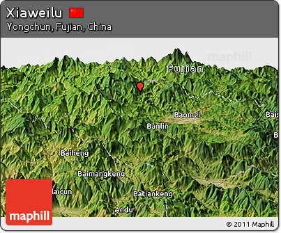 Satellite Panoramic Map of Xiaweilu