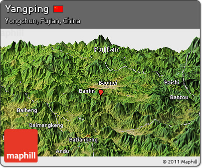 Satellite Panoramic Map of Yangping